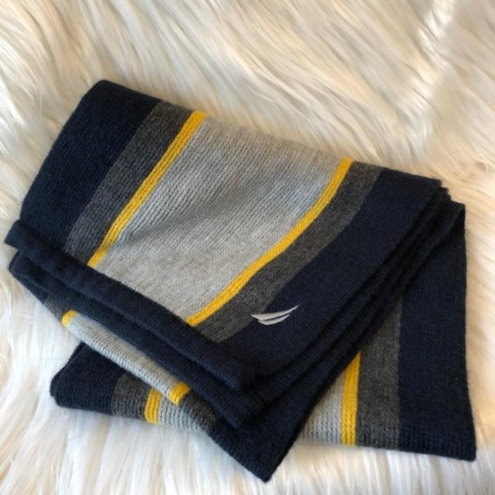 Nautica Knit Striped Scarf